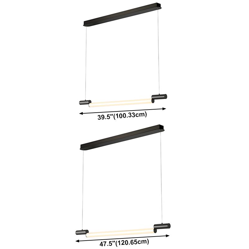 Style moderne pendentif linéaire acrylique 1 luminaire léger de l'île