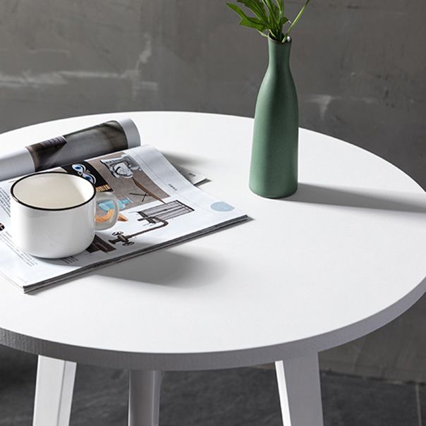 Contemporary Round Bar Dining Table Wood Bar Height Table with Shelves