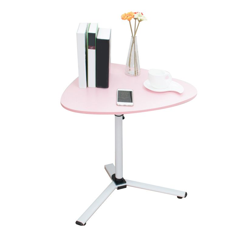 Contemporary Geometric Side End Table Metal Pedestal End Table