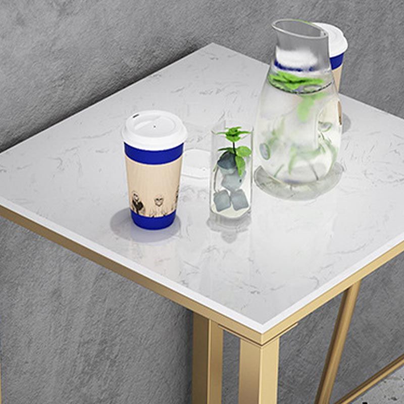 Glam 1/2/3/5 Pieces Counter Set Coffee Shop Trestle Stone Table and Stool Set