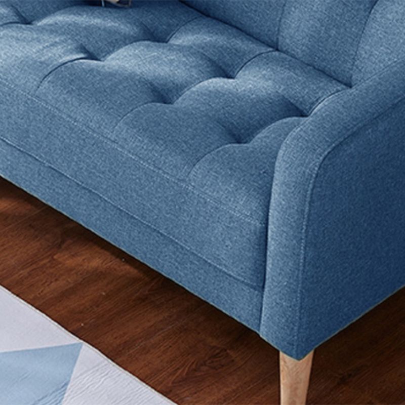 27.2" H 3 Seater Cotton Tufted Square Arm Sofa for Living Room