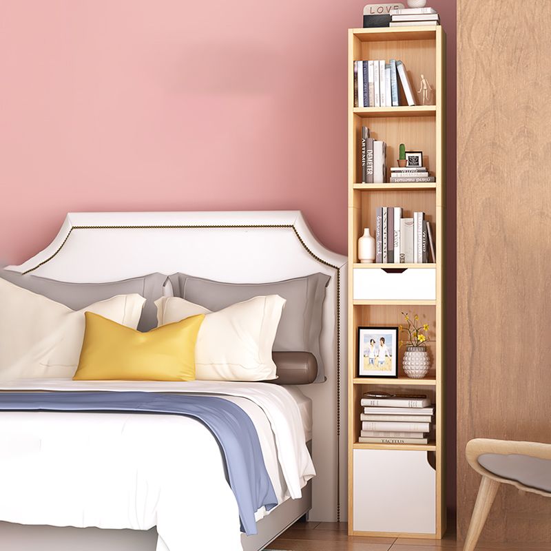 Engineer Wooden Bookcase Modern Home Living Room Corner Bookshelf