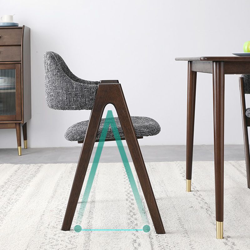 Modern Solid Wood Opening Back Dining Arm Chair Kitchen Dining Arm Chair
