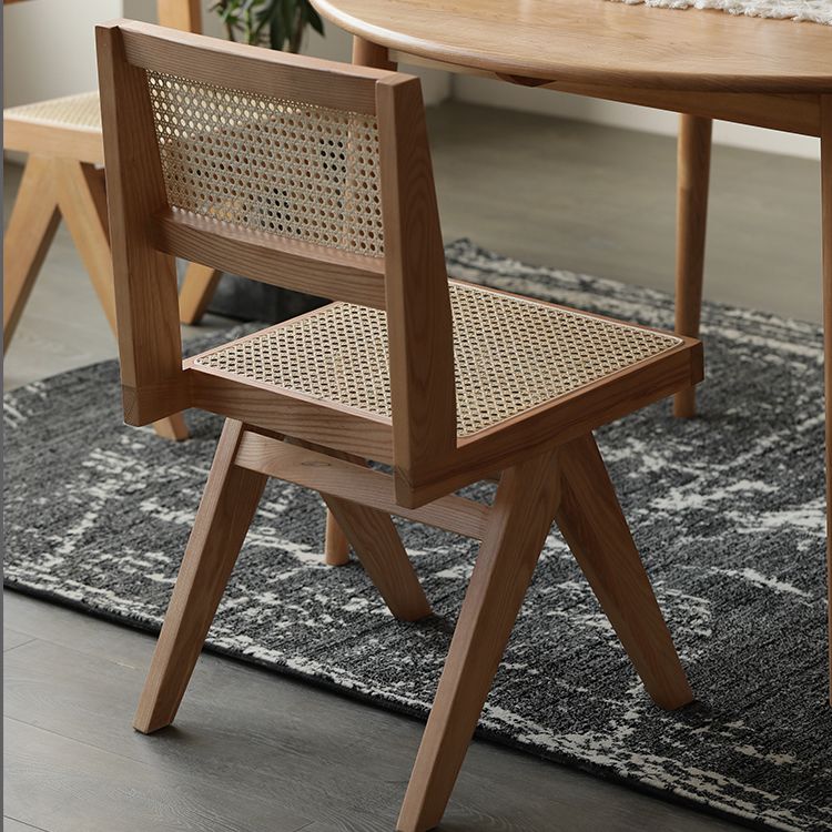Sillas de comedor de estilo tradicional, silla lateral sin brazos de cocina con patas de madera
