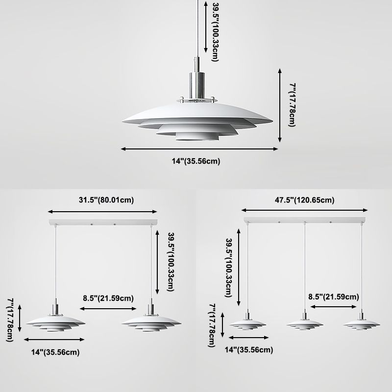 Tiers Design Hanging Light Fixture Living Room Bedroom Modern Simple Pendant Light