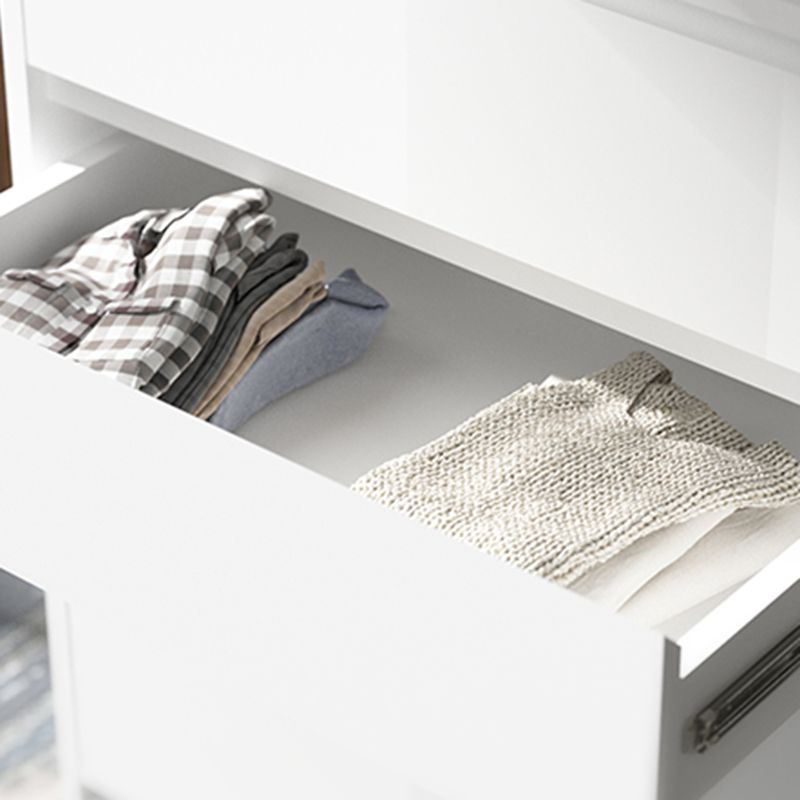 Modern 23.62" L Accent Chest with Drawers and Black Bracket Legs