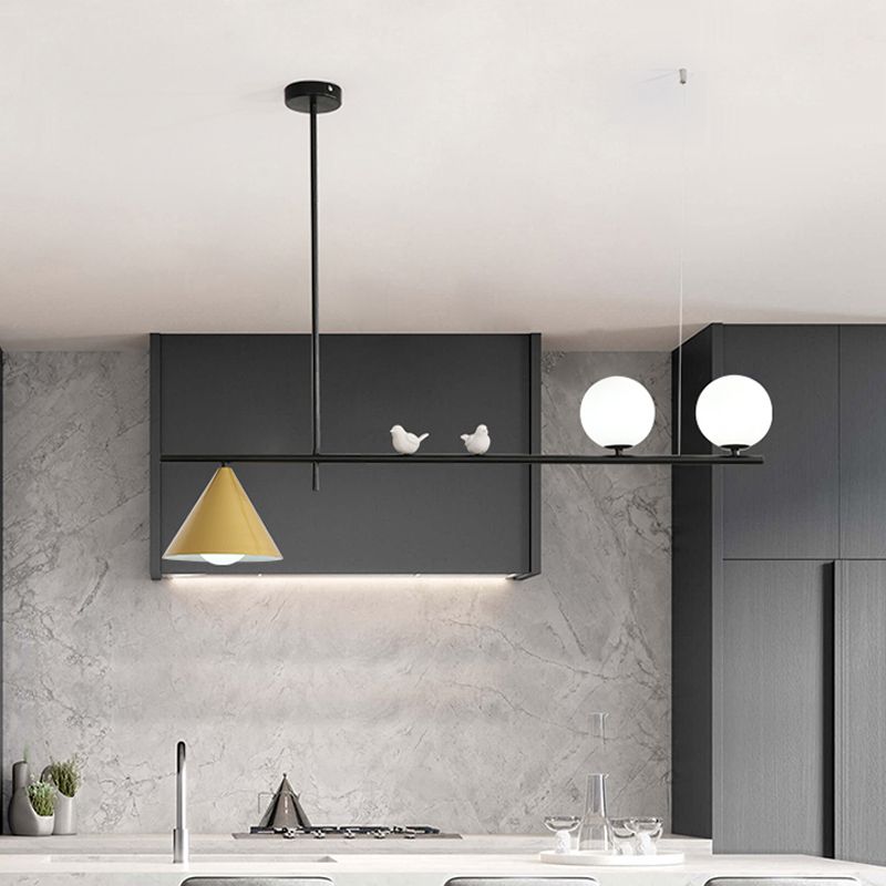 Metallschattierte Inselleuchte Moderne Stil Anhänger Beleuchtung für Esszimmer