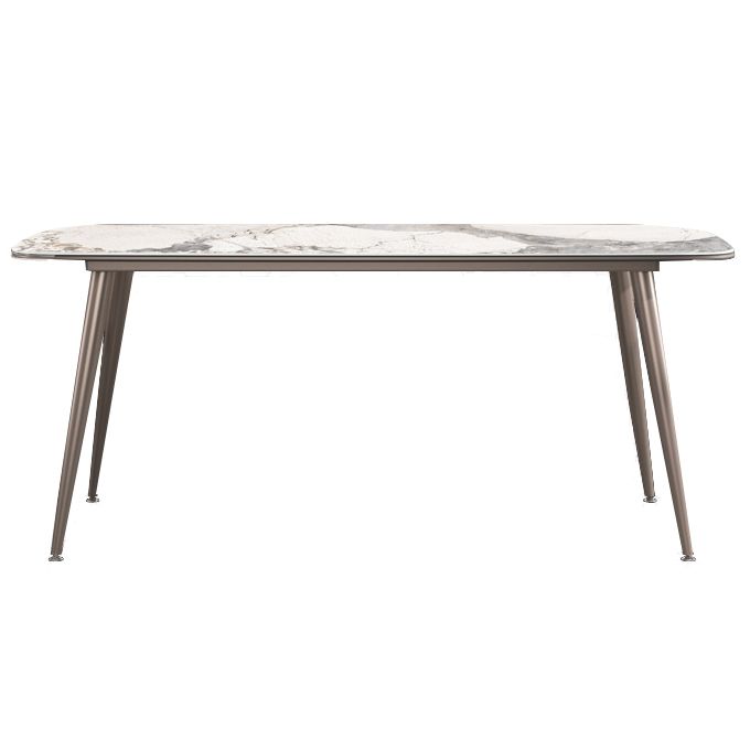 Mesa de comedor de estilo moderno Mesa de comedor de piedra sinterizada con 4 patas