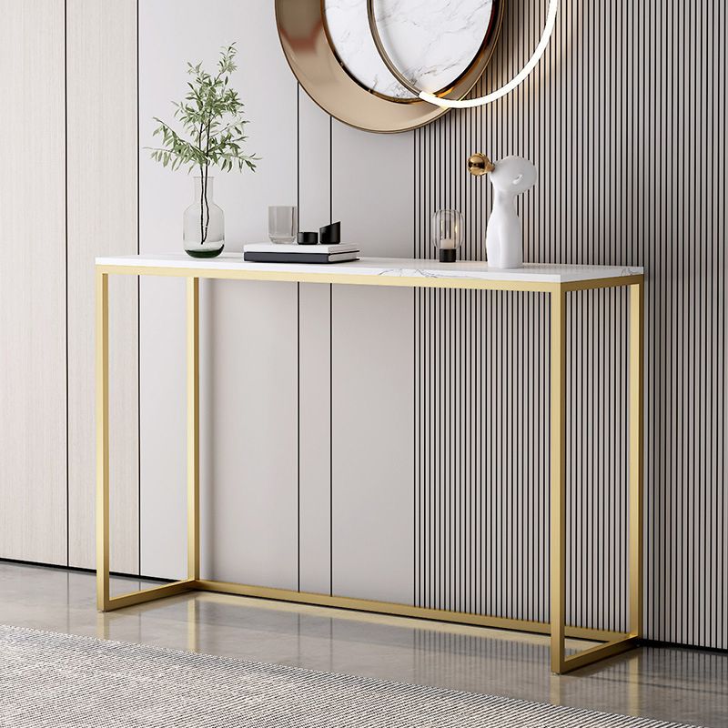 11.8 Inch Wide Console Table Rectangle Metal Contemporary End Table