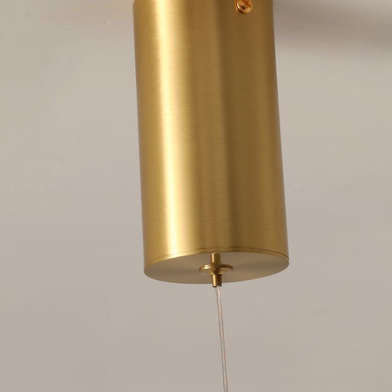 Modern Round Tube LED Pendant Light Long Line Lamps for Bedroom Dinning Room