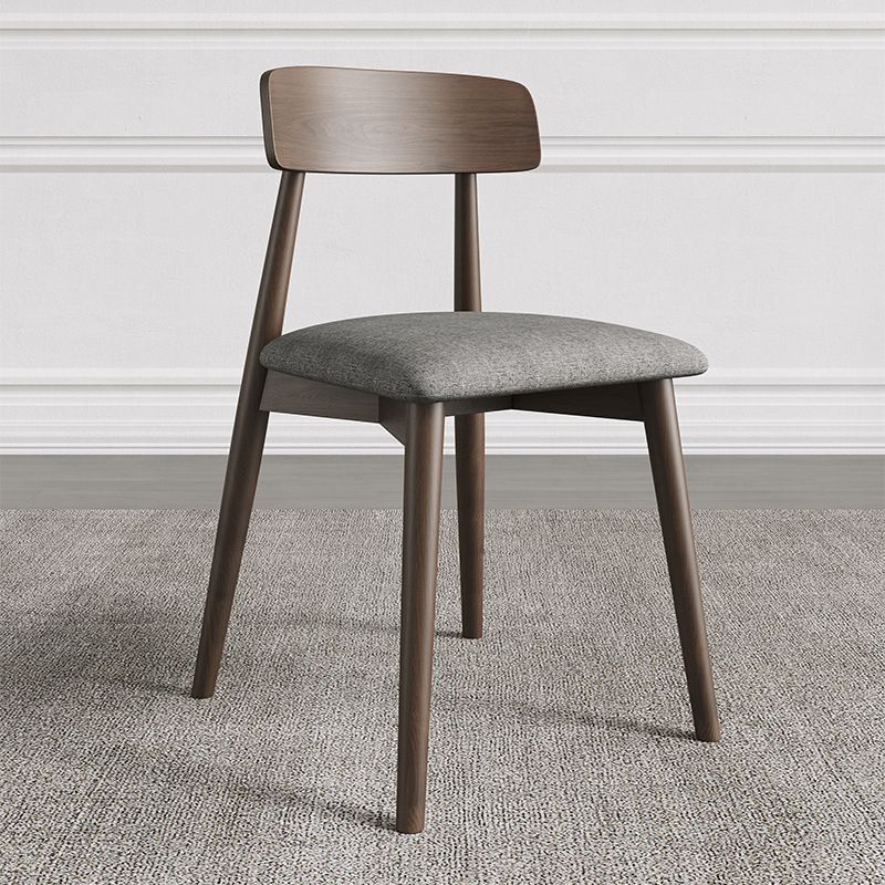 Industrial Upholstered Armless Chair Indoor Rubberwood Side Chair