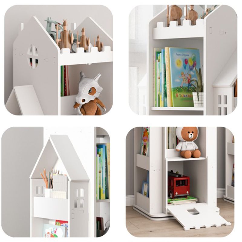 4 Shelves Bookcase 16.1" Wide Shelf Bookcase Engineered Wood