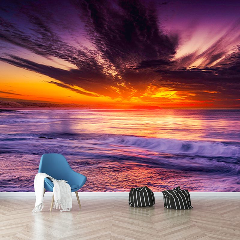 Modern Style Mural Wallpaper Sea Environment Friendly Bedroom Wall Mural