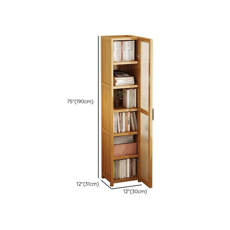 Vertical Engineered Wood Bookshelf Contemporary Closed Back Bookcase