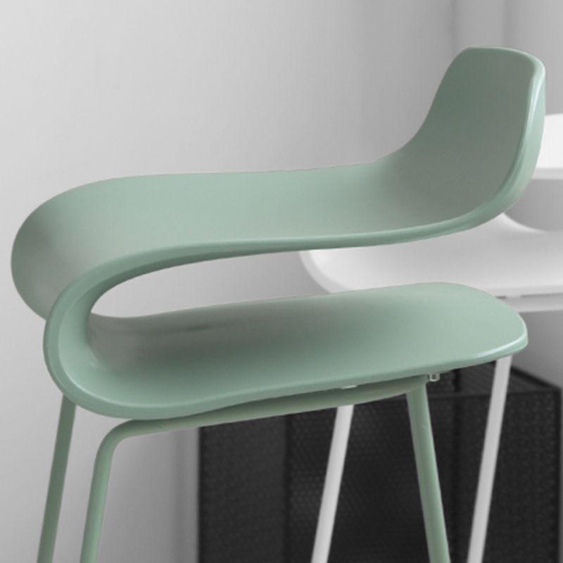 Modern Style Bar-stool Plastic Bar Stool with Metal Legs for Home