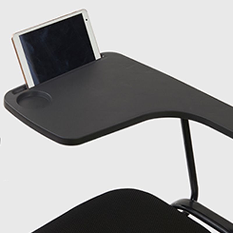 Mesh Desk Chair Low Back No Wheels Fixed Arms Conference Chair