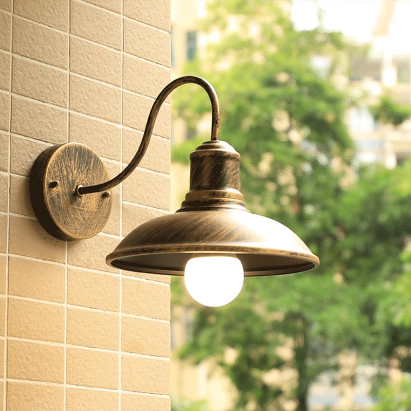 Metal Dome Shape Wall Light Industrial Waterproof Wall Sconce for Outdoors