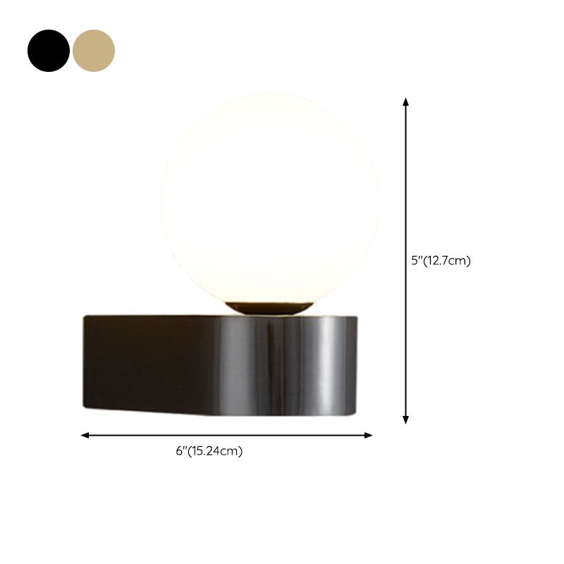 Metal Globe Sconce Light Modern 1-Light Sconce Light Fixture for Bedroom