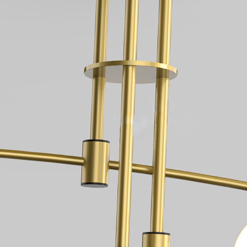 Postmoderne 3 -Tier -Kronleuchter -Leuchten Metall- und Glashängekronleuchter für Cafe