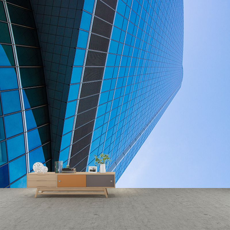 Modern City Building Mural for Living Room Decoration, Mildew Resistant