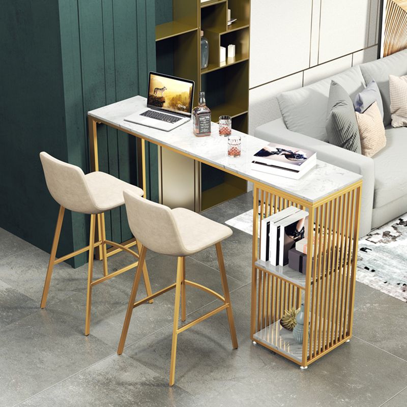 Modern Faux Marble Pub Set 1/3/4 Pieces Rectangle Bar Height Bar Set