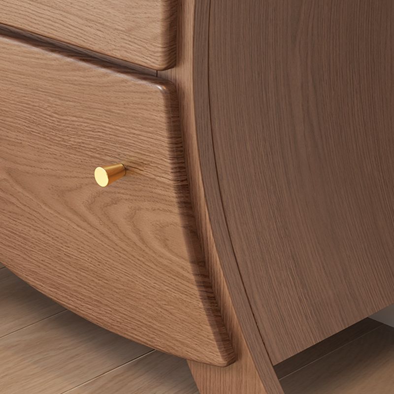 Modern Vertical Lingerie Chest Wood Dresser with 5 Drawers for Bedroom