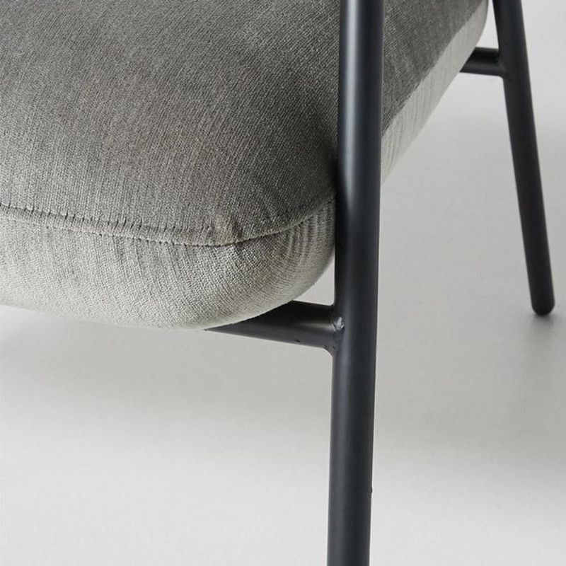 Silla interior contemporánea del brazo del metal Silla trasera abierta de la tela mate