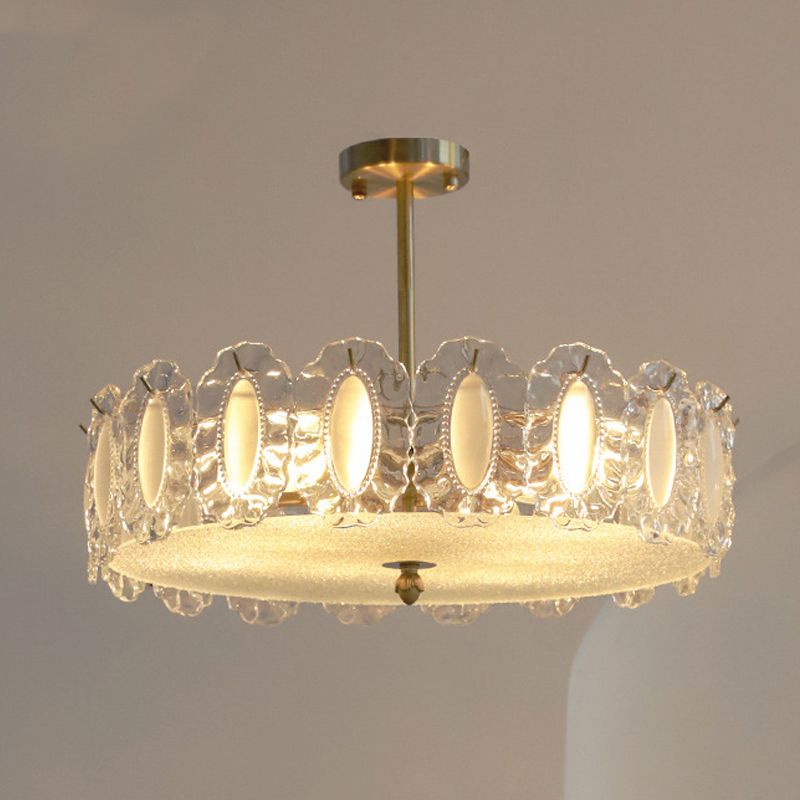 Modern Glass Shade Ceiling Lamp Minimalist Flush Mount Light Fixture