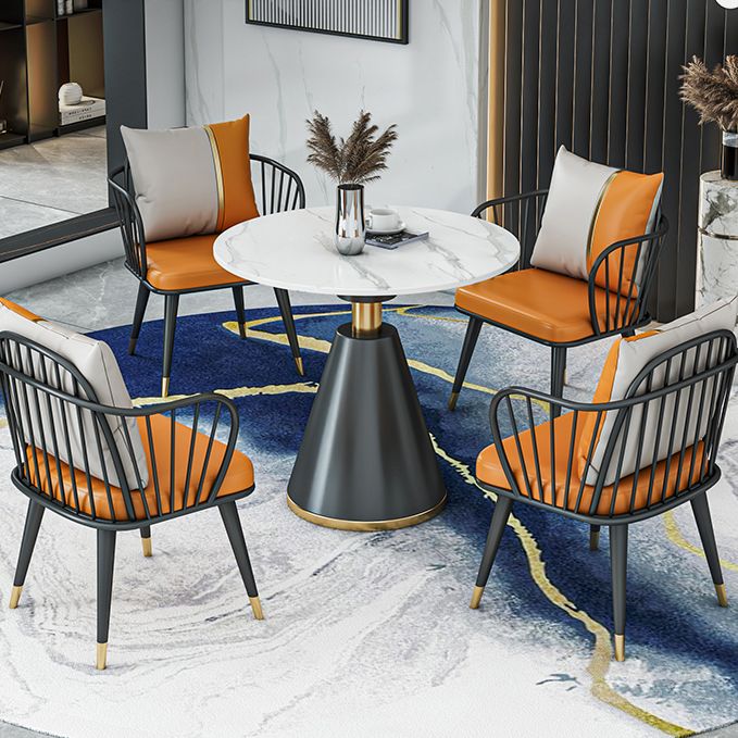 Metal Modern Round Indoor Table Sintered Stone Table for Kitchen