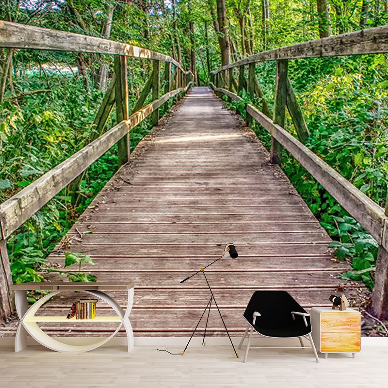 Space Extension Modern Wall Mural Mildew Resistant for Sitting Room