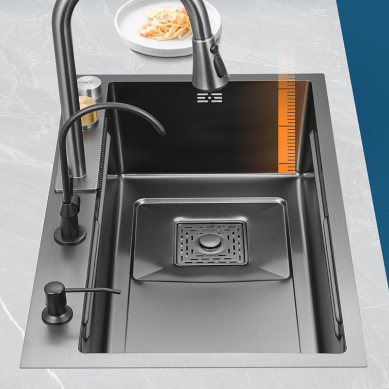 Stainless Steel Kitchen Sink Modern Style Rectangle Shape Kitchen Sink