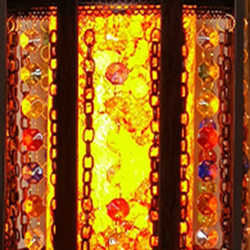 Torre del sudeste asiático Torre de noche Luz 1 lámpara de vidrio cortada a mano de bombilla para el salón