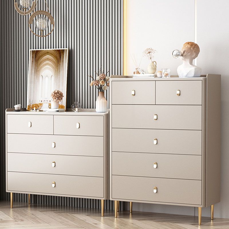 Glam Stone Storage Chest Home Horizontal Chest with Metal Legs