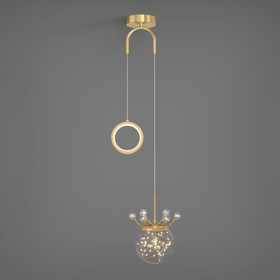 Luces colgantes esféricas de estilo contemporáneo luces colgantes colgantes de metal