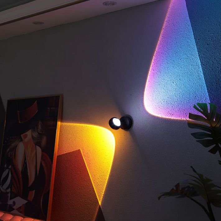 Modern Style Round Led Wall Lamp Metal Wall Mount Light Fixture