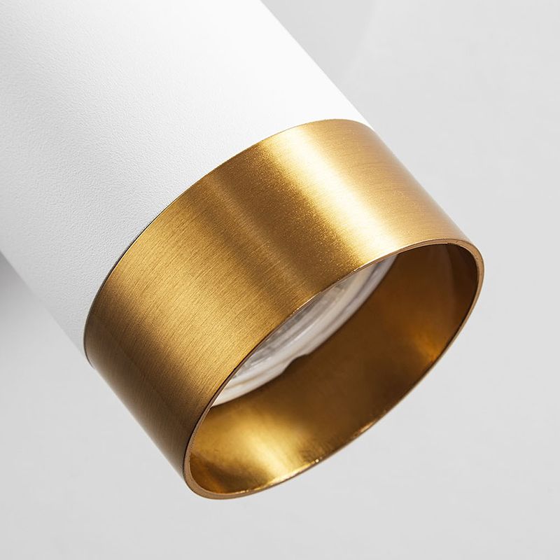 1-Light Modern Metal Wall Light Cylinder 5" High Reading Wall Sconce with Switch