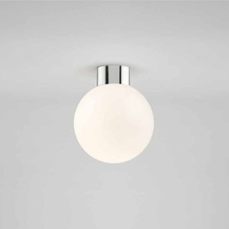 Circle Shape Flush Mount Modern Metal Ceiling Light with Glass Shade for Living Room