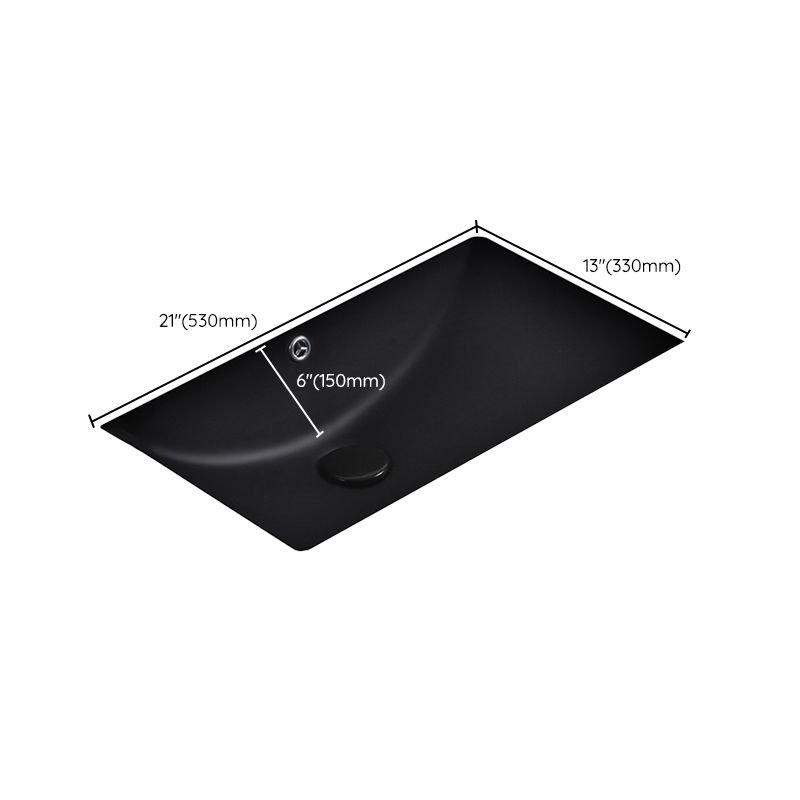 Black Undermount Vanity Sink Modern Porcelain Undermount Vanity Sink