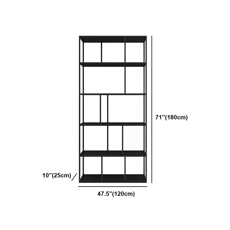 Metal Industrial Etagere Bookshelf Iron Iron Open Vertical Bookshelf for Office