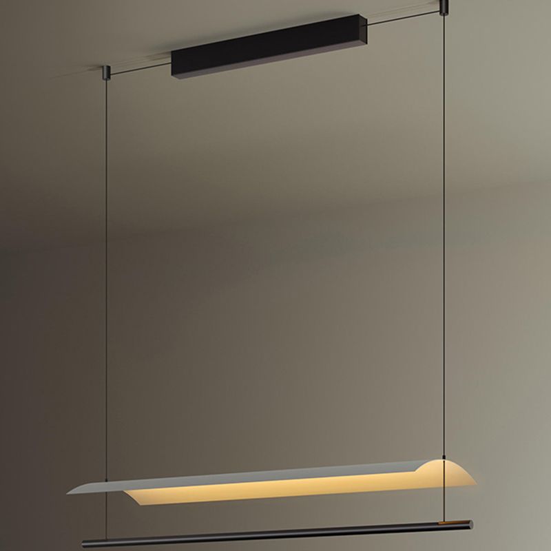 Nordic Metal Island Light Black 1 LED LED PRIGHTA para comedor