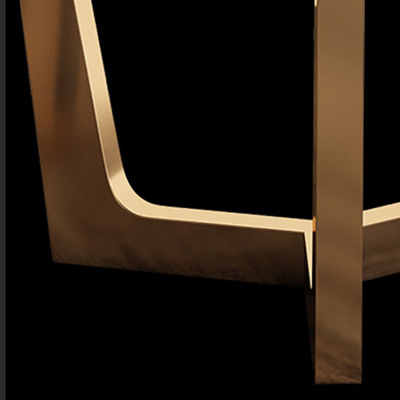 Glam Dining Faux Marble Table Rectangle Table with Metal Legs for Kitchen
