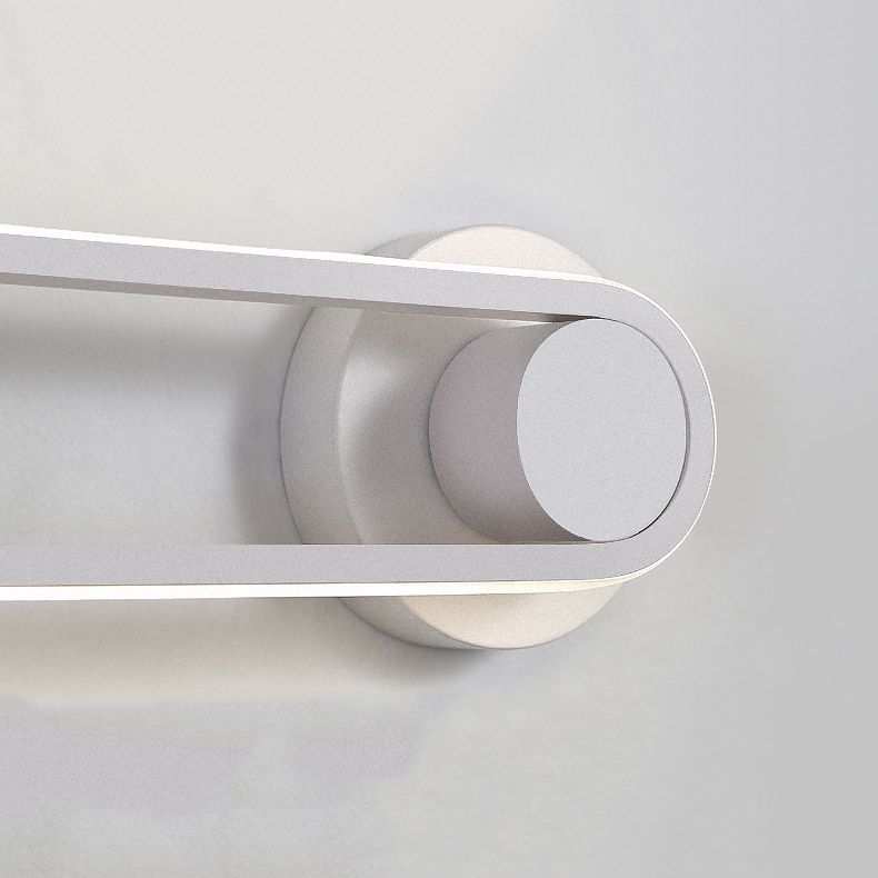 Modern Style Oval Wall Light Sconces Metal 1 Light Wall Lighting