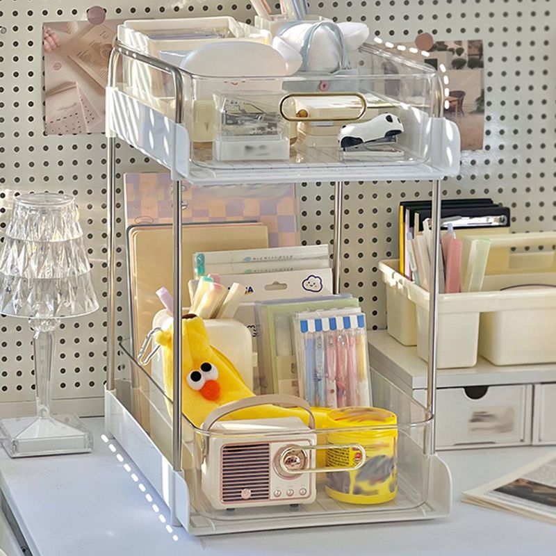 Modern Open Back Standard Bookshelf Plastic Bookcase for Study Room