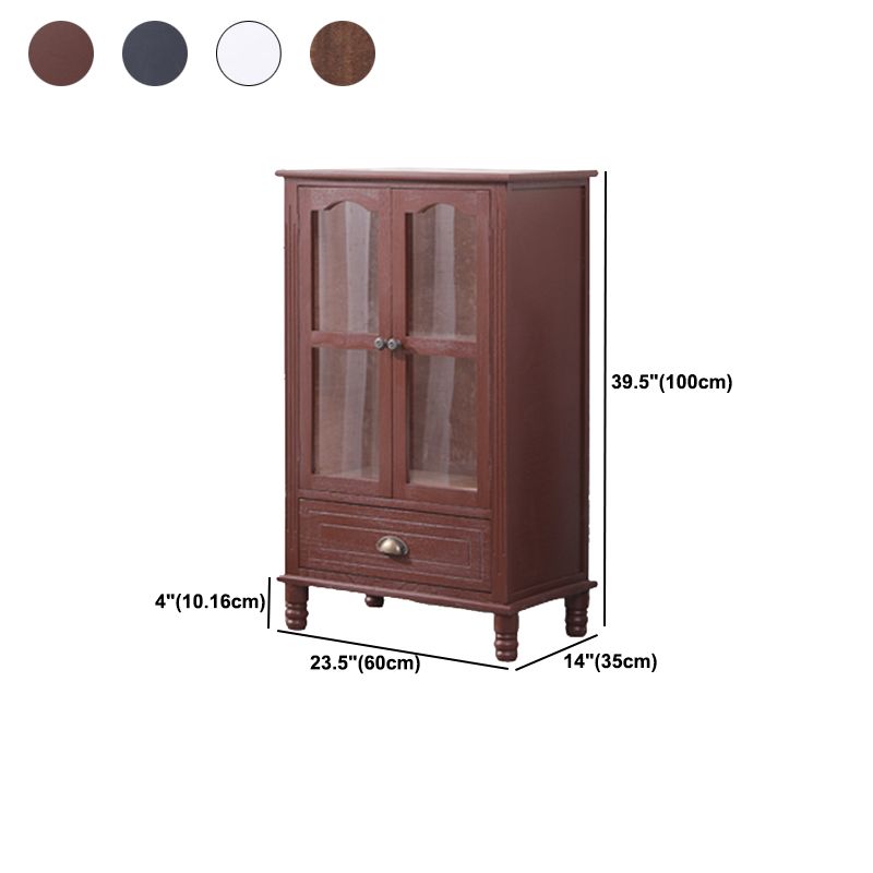 23.62" L x 13.77" W Industrial Wood Accent Cabinet with Drawer Rectangle Side Cabinet