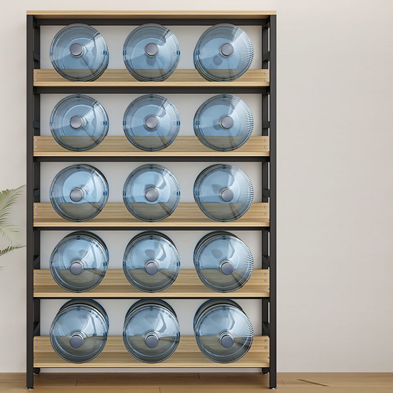 Black Modern Open Back Shelf Bookcase Shelves Included for Home Office