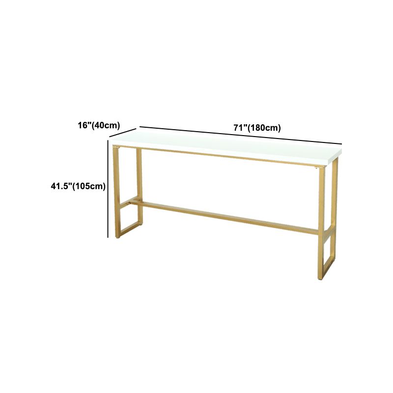1/4 Pieces Moderns Rectangle Pub Table Set Wooden Counter Table with High Stools