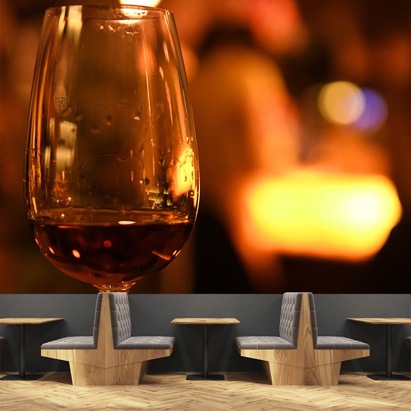 Wine Wall Mural Moisture Resistant Contemporary Photography Wall Art for Pub