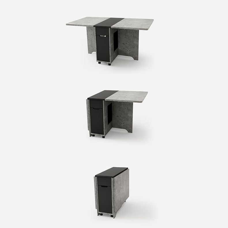 Mesa de madera de rectángulo artificial plegable con almacenamiento (solo tabla)