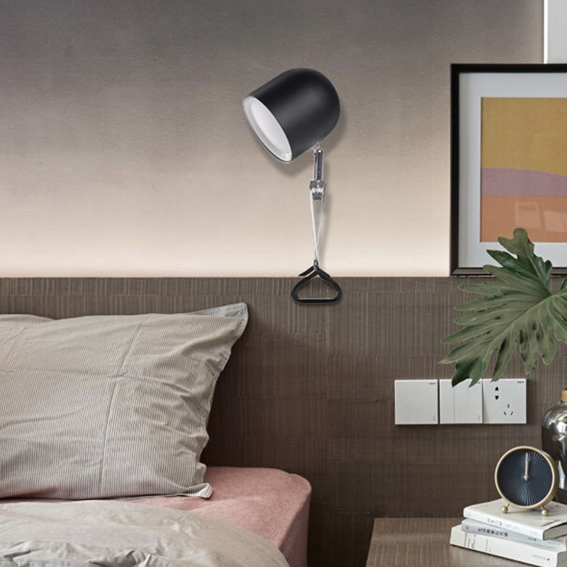 Luz de mesa LED de dormitorio de metal de lámpara de timbre de estilo macarrón