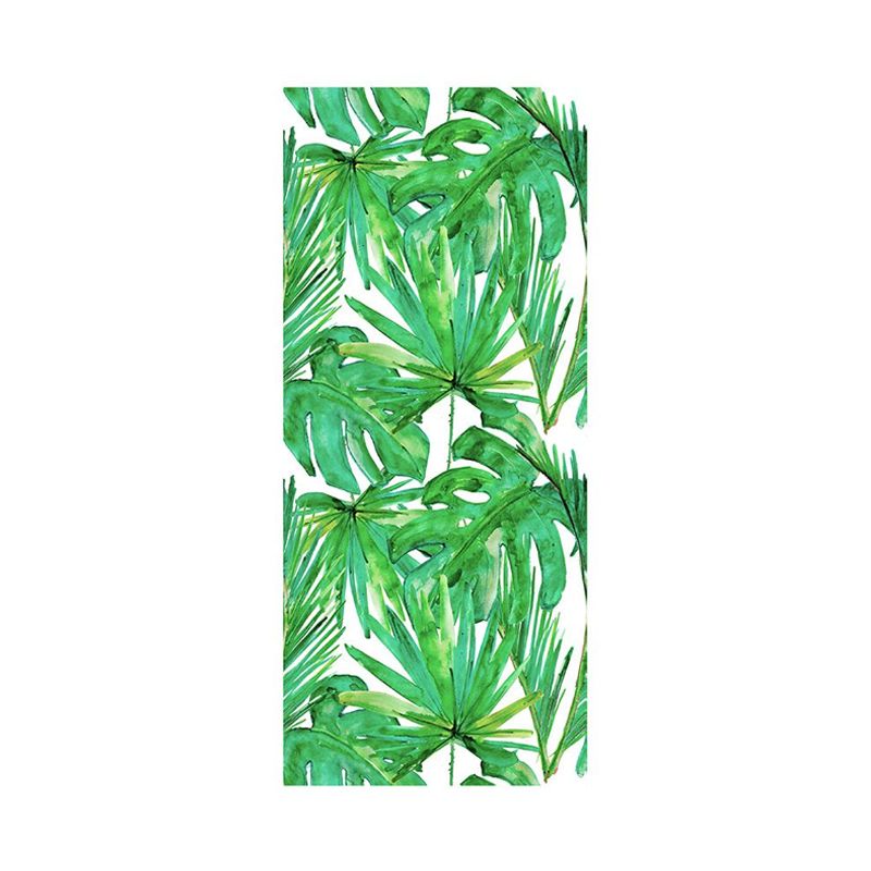 Tropical Plant Leaves Wallpaper Panel Green Peel and Paste Wall Covering for Home